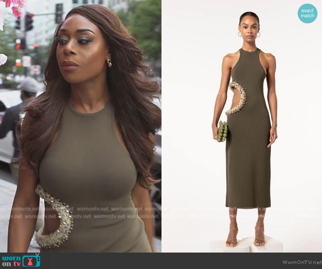 Cult Gaia Katina Knit Dress worn by Nneka Ihim on The Real Housewives of Potomac