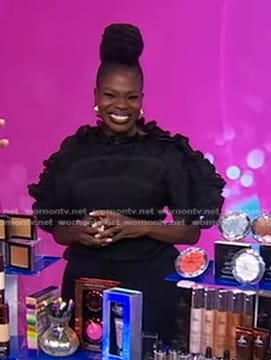 Danessa Myricks’s black ruffled top on Good Morning America