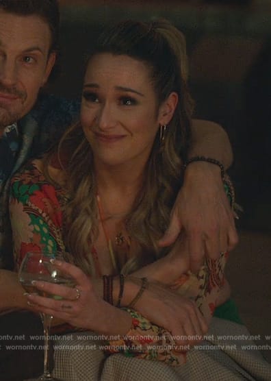 Davia’s floral print crop top on Good Trouble