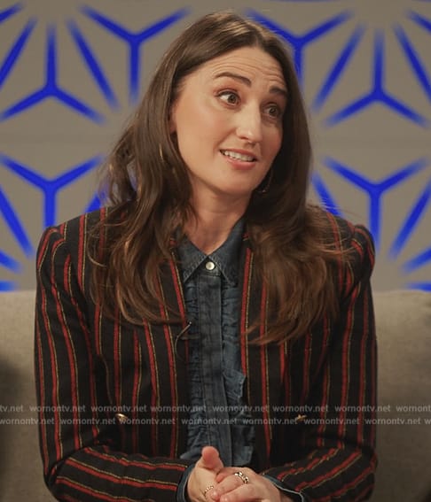 Dawn’s striped blazer and denim shirt on Girls5eva