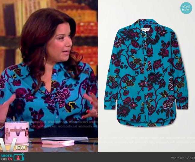 Diane von Furstenberg Lala Top worn by Ana Navarro on The View
