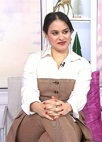 Donna’s houndstooth bustier top and pants on Today