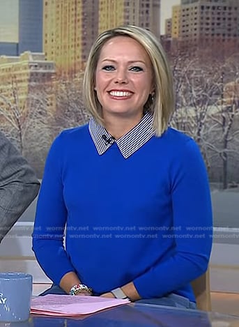Dylan’s blue collared sweater on Today