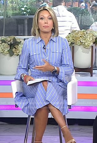 Dylan’s blue striped shirtdress on Today