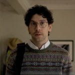 Edward’s green fair isle sweater on Not Dead Yet