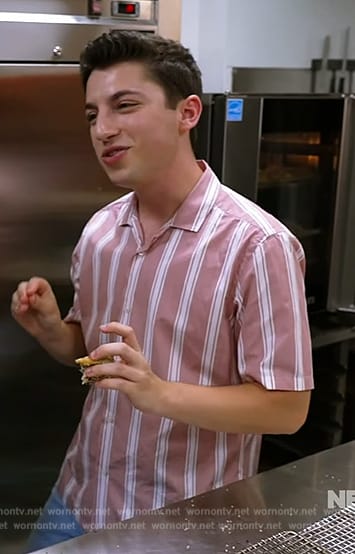 Eitan Bernath’s striped shirt on The Drew Barrymore Show