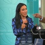 Elizabeth Werner’s blue floral suit on CBS Mornings