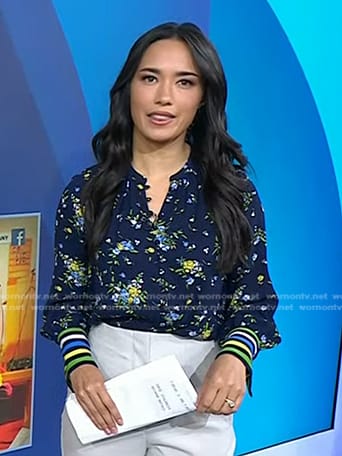 Emilie’s navy floral blouse on Today