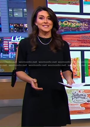 Erielle’s black tie sleeve dress on Good Morning America