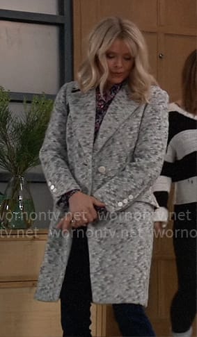 Felicia’s grey speckled coat on General Hospital
