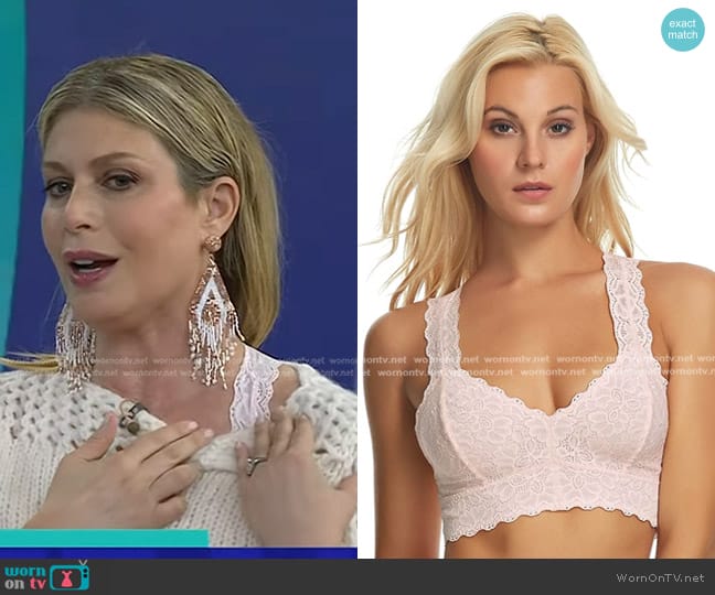 Felina Lace Bralette 2-Pack in Pink/Grey worn by Jill Martin on Today
