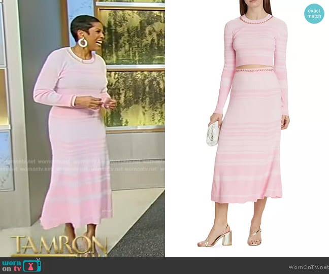 Generation Love Yesi Striped Crop Sweater worn by Tamron Hall on Tamron Hall Show