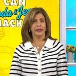Hoda’s white striped cardigan on Today
