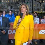 Hoda’s yellow double breasted blazer and pants on Today