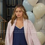 Holly’s navy cami and shorts on Days of our Lives