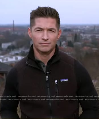 James Longman’s black fleece vest on Good Morning America