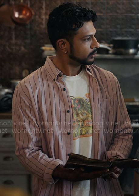 Jay’s pink vertical striped shirt on Ghosts