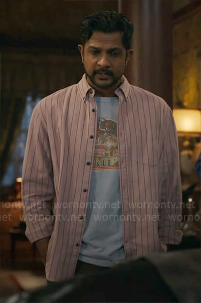 Jay’s pink vertical striped shirt on Ghosts