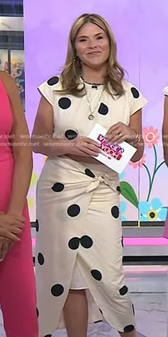 Jenna’s white polka dot top and skirt on Today