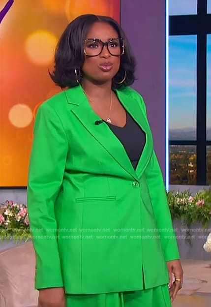 Jennifer’s green blazer on The Jennifer Hudson Show