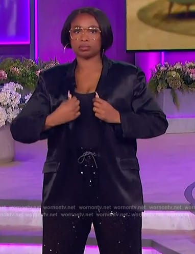 Jennifer’s black sequin joggers on The Jennifer Hudson Show