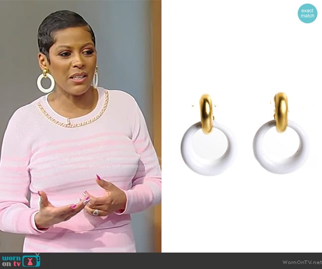 Generation Love Tiana Stripe Rib-Knit Midi-Skirt worn by Tamron Hall on Tamron Hall Show