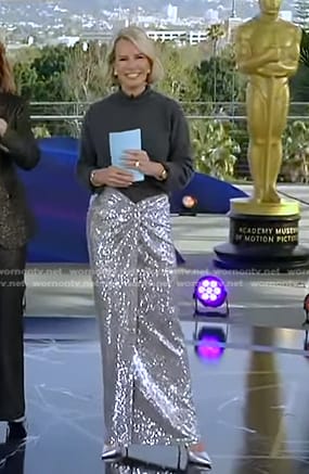 Jennifer’s sequin twisted skirt on Good Morning America