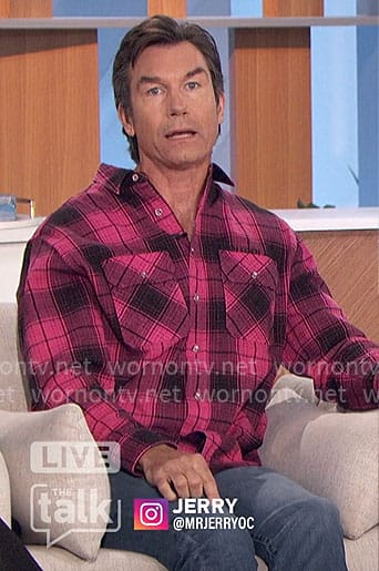 Jerry’s pink plaid shirt on The Talk