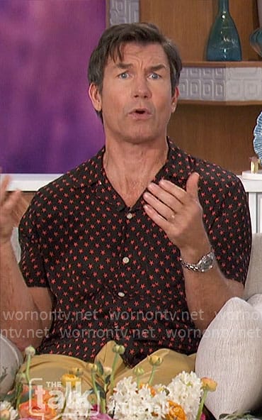 Jerry’s star print shirt on The Talk