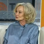 Jessica Lange’s blue satin blouse on Today