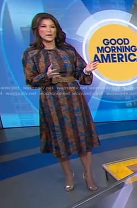 Juju’s abstract print dress on Good Morning America