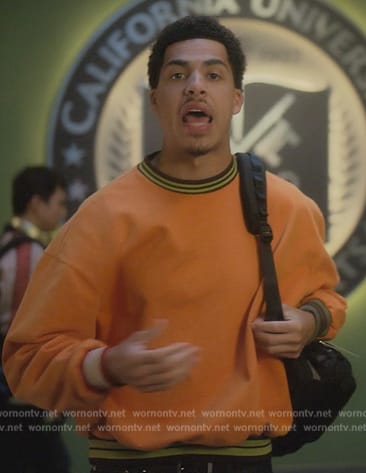 Junior’s orange sweater on Grown-ish
