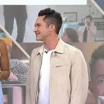 Justin Williams’ beige zip front jacket on Today