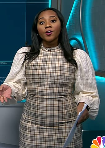 Kay’s plaid mixed media dress on NBC News Daily