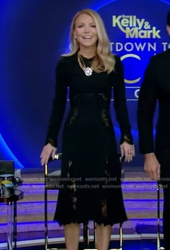 Kelly’s lace inset dress on Live with Kelly and Mark