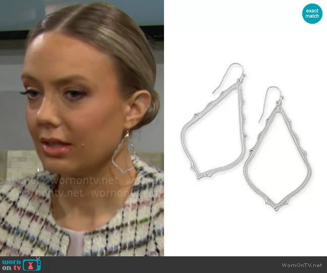 Kendra Scott Sophee Earrings worn by Abby Newman (Melissa Ordway) on The Young and the Restless