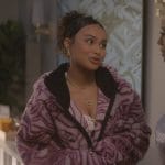 Kiela’s purple fleece hoodie on Grown-ish