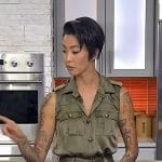 Kristen Kish’s green satin jumpsuit on Today