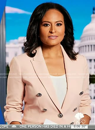 Kristen’s pink double breasted blazer on Today