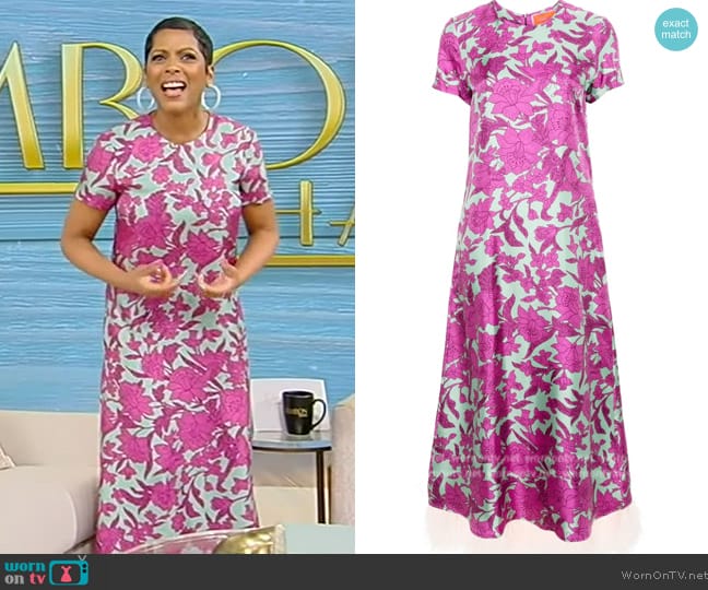 LA Double J Swing maxi dress worn by Tamron Hall on Tamron Hall Show