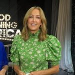 Lara’s green floral puff sleeve mini dress on Good Morning America