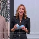 Lara’s black zip front leather dress on Good Morning America