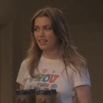 Lauryn’s white printed tee on Grown-ish