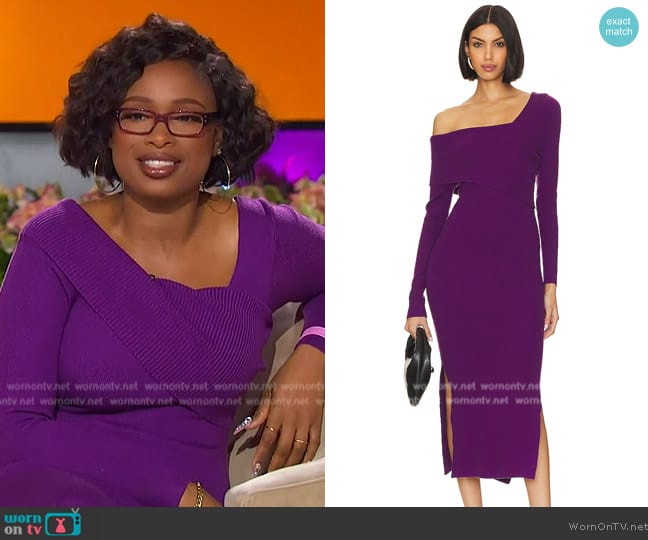 Line & Dot Sylvie Midi Dress worn by Jennifer Hudson on The Jennifer Hudson Show