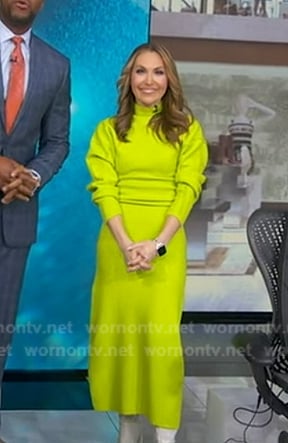 Lori’s yellow sweater dress on Good Morning America