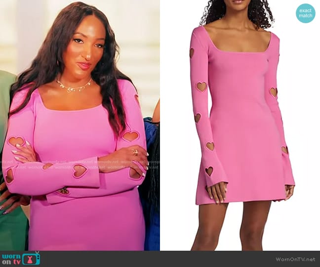 Mach & Mach Gaia Heart Cut-Out Minidress worn by Malaika Jones on Today