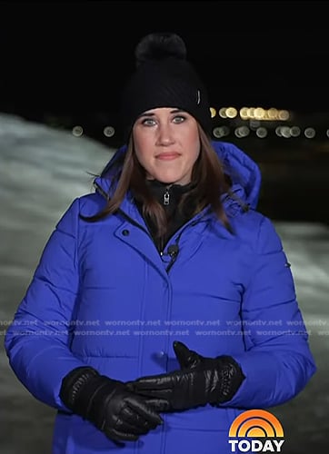 Maggie’s blue padded jacket on Today