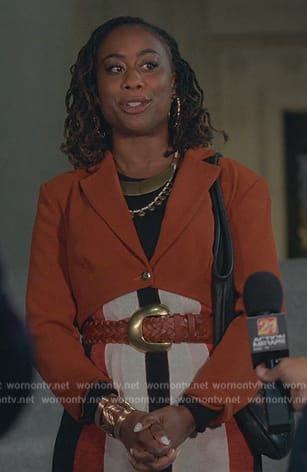 Malika’s orange cropped blazer on Good Trouble