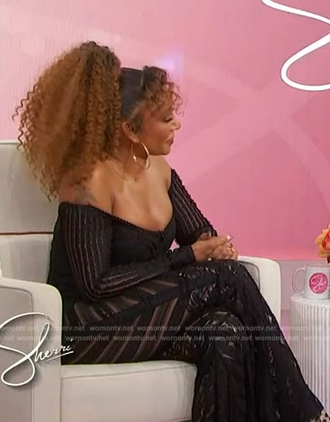 Mel B’s black lace jumpsuit on Sherri