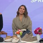 Melissa Garcia’s khaki kimono jacket and pants on Today